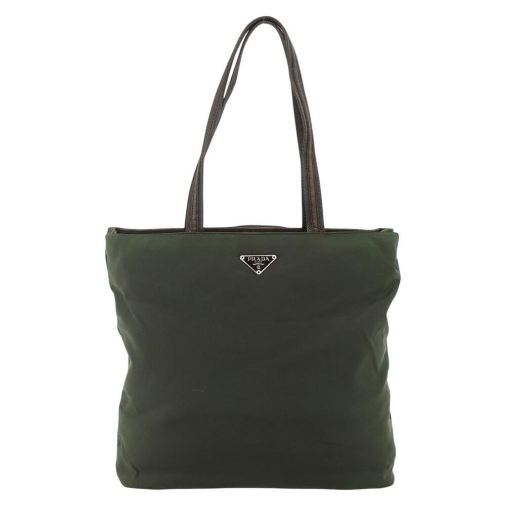 Prada Nylon Tote Bag Khaki Green